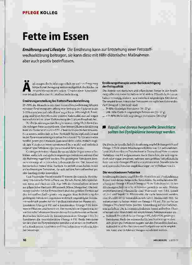 Vorschauseite 1: Fette im Essen