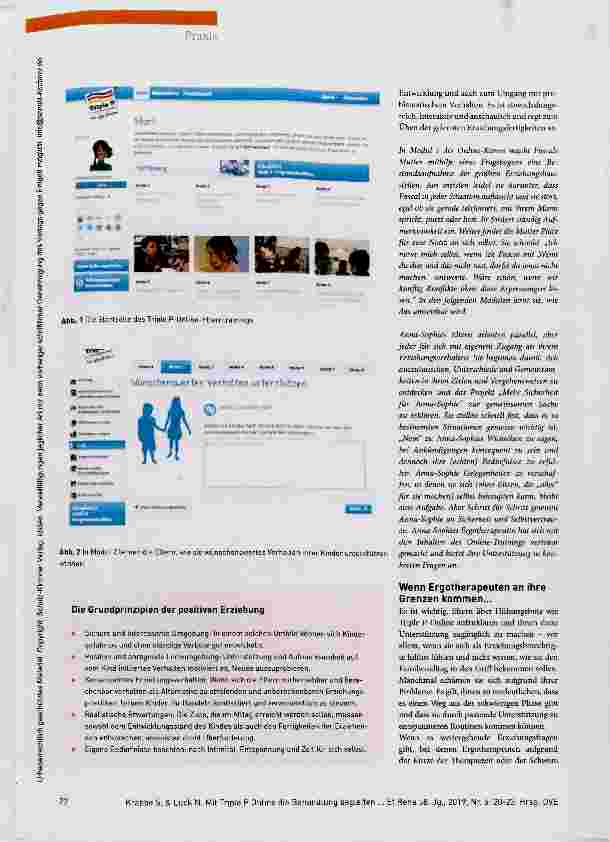 Vorschauseite 3: Mit Triple P Online die Behandlung begleiten