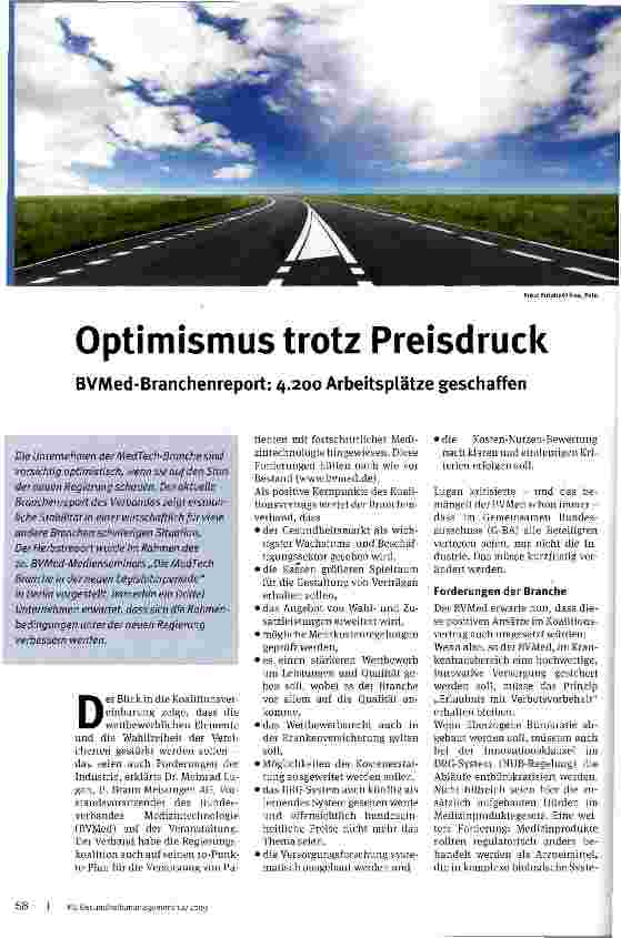 Vorschauseite 1: Optimismus trotz Preisdruck
