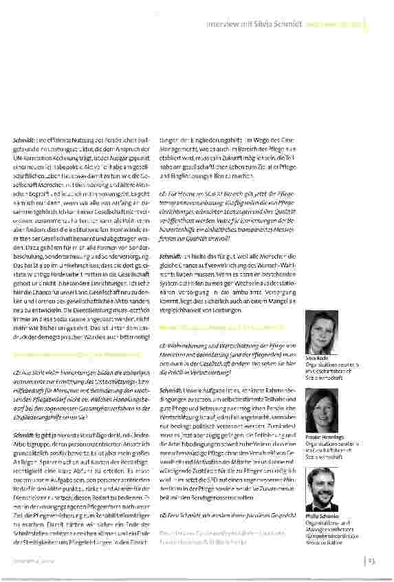 Vorschauseite 3: Zukunft einer Pflege mit Respekt und Würde