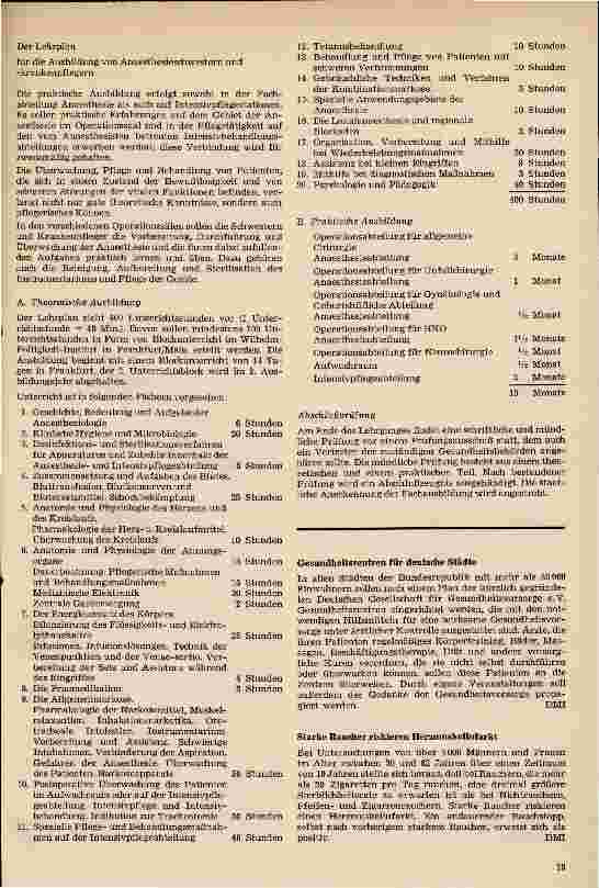 Vorschauseite 2: Ausbildung von Operationsschwestern und -krankenpflegern sowie Anaesthesieschwestern und -krankenpflegern
