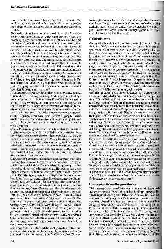 Vorschauseite 4: Rechtliche Grenzen der Behandlung Zur Zulässigkeit von Zwangsbehandlung im Maßregelvollzug