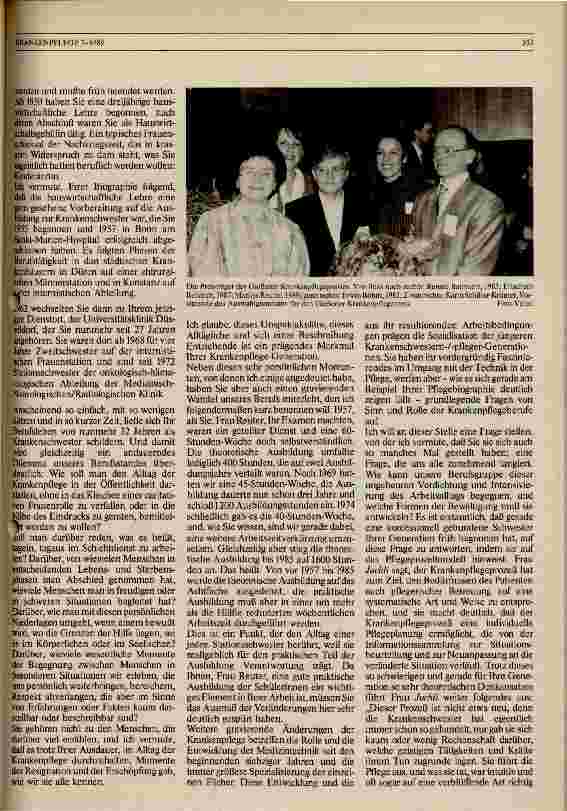 Vorschauseite 2: Gießener Krankenpflegepreis 1989 für Marlies Reuter