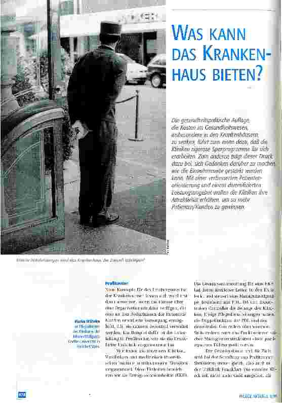 Vorschauseite 1: Was kann das Krankenhaus bieten?