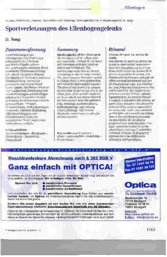 Vorschauseite 1: Sportverletzungen des Ellenbogengelenks