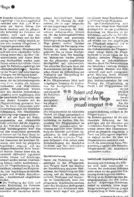 Vorschauseite 4: Eine Pflegeambulanz am Krankenhaus Leistungserweiterung und Unterstützung für pflegende Angehörige