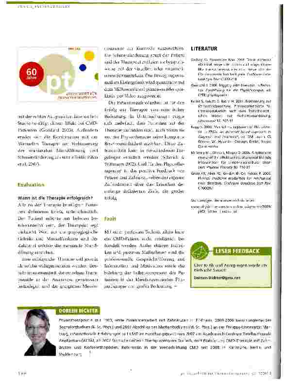 Vorschauseite 6: Evidenzbasierte Physiotherapie bei kraniomandibulären Dysfunktionen (CMD)