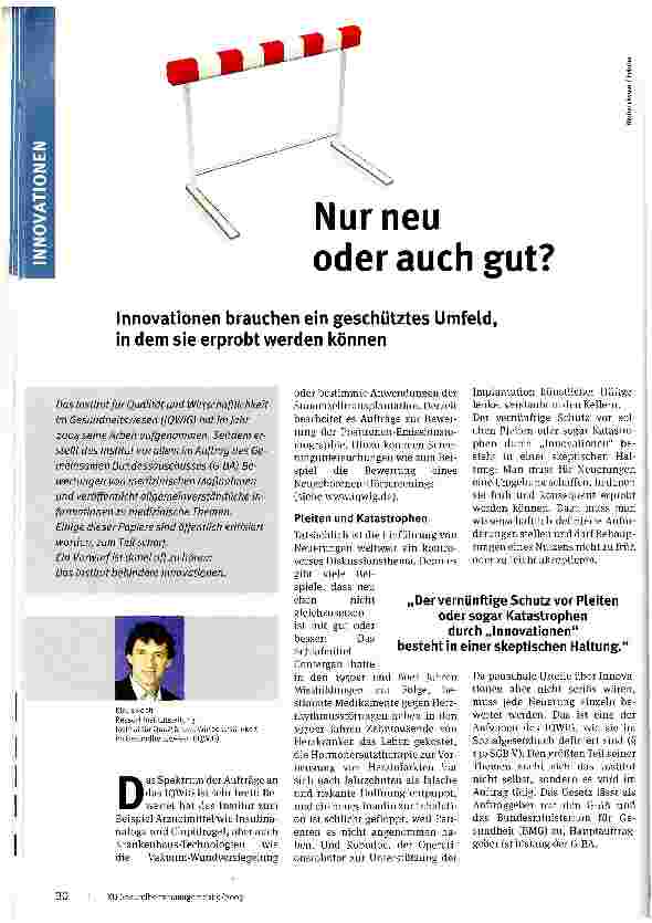 Vorschauseite 1: Nur neu oder auch gut?