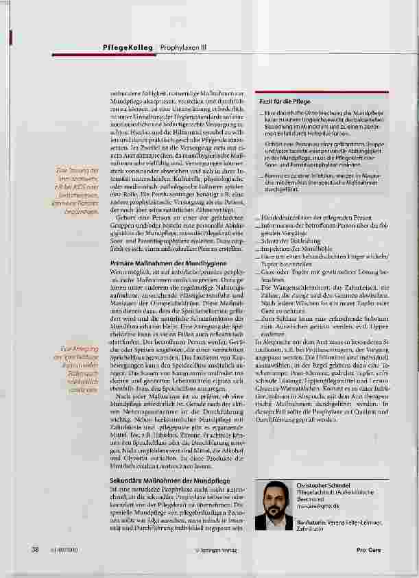 Vorschauseite 2: Soor und Parotitis verhindern