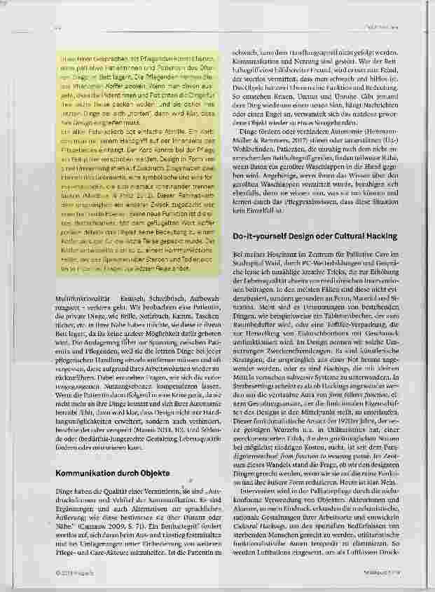 Vorschauseite 2: Design & Palliative Care (Teil I)