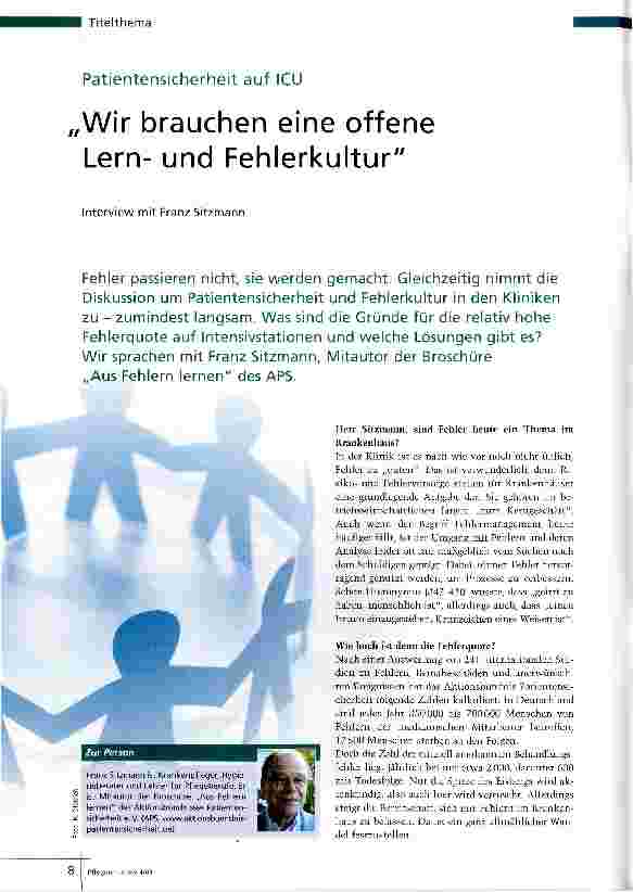 Vorschauseite 1: Wir brauchen eine offene Lernund Fehlerkultur