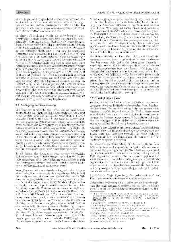 Vorschauseite 3: Zur Auslegung einer Zusatzvereinbarung zum Arbeitsvertrag über die Verlängerung der wöchentlichen Arbeitszeit