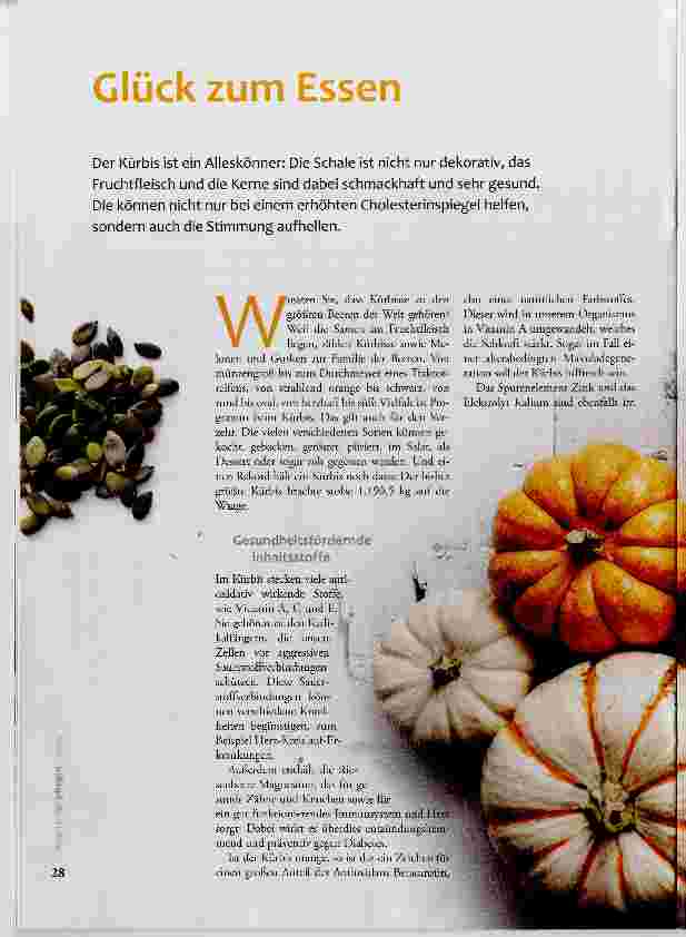 Vorschauseite 1: Glück zum Essen