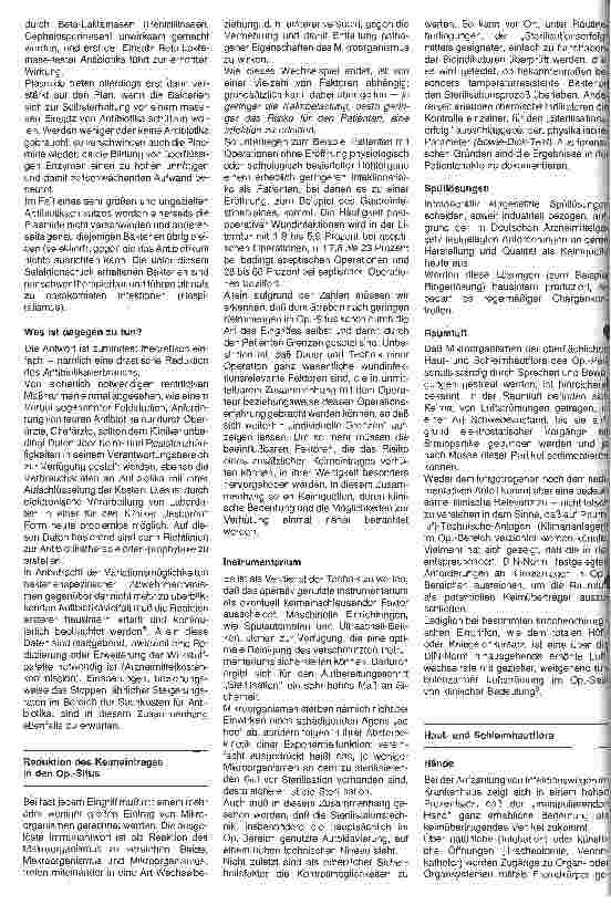 Vorschauseite 2: Wundinfektionen ein schicksalhaftes Geschehen?