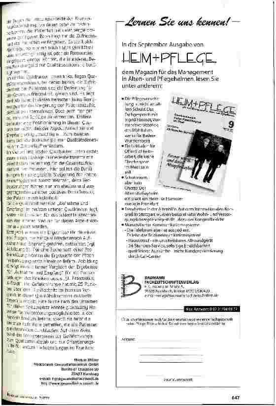 Vorschauseite 4: Qualitätsmaßstab und Orientierungshilfe Patientenbefragungen und ihr Nutzen für das Qualitätsmanagement