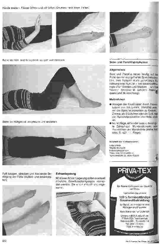 Vorschauseite 2: Grundpflege in Bildern 15. Folge: Prophylaxen (4) Kontrakturenprophylaxe, Soorprophylaxe