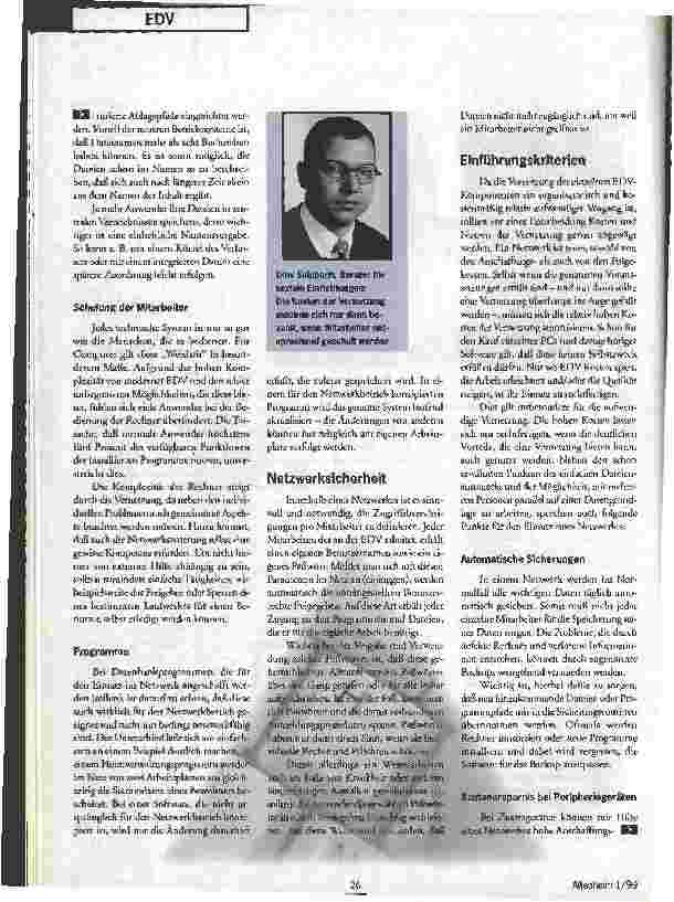 Vorschauseite 3: Die Netze auswerfen EDV-Strategien für Pflegeeinrichtungen