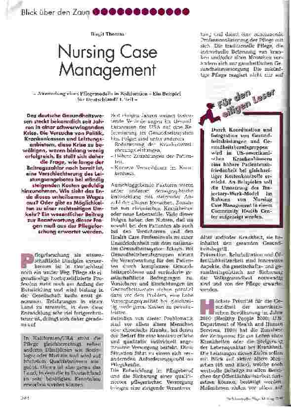 Vorschauseite 1: Nursing Case Management