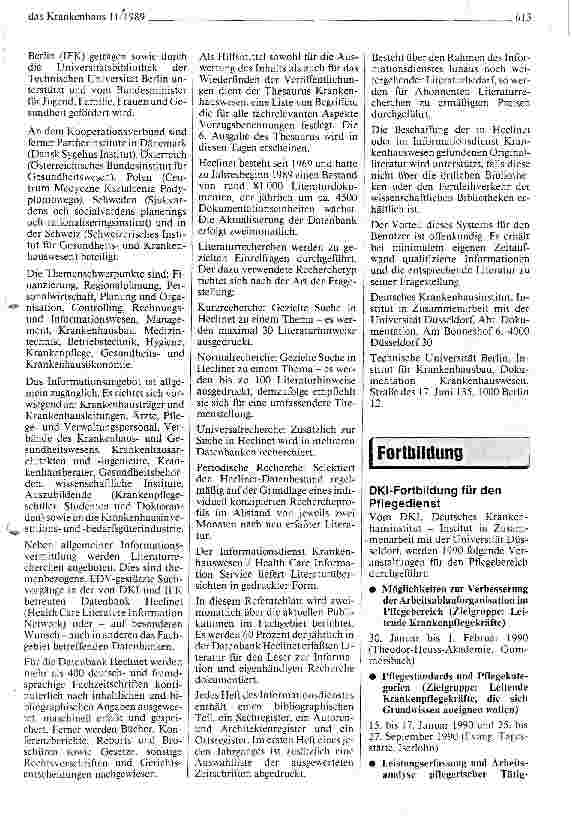 Vorschauseite 2: Literatur-Probleme? Das DKI hilft