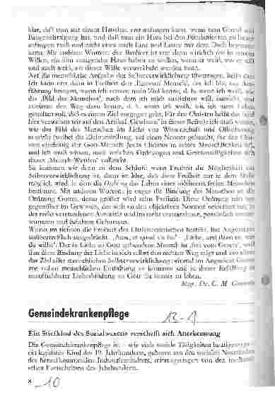 Vorschauseite 1: Gemeindekrankenpflege - Ein Stiefkind des Sozialwesens verschafft sich Anerkennung