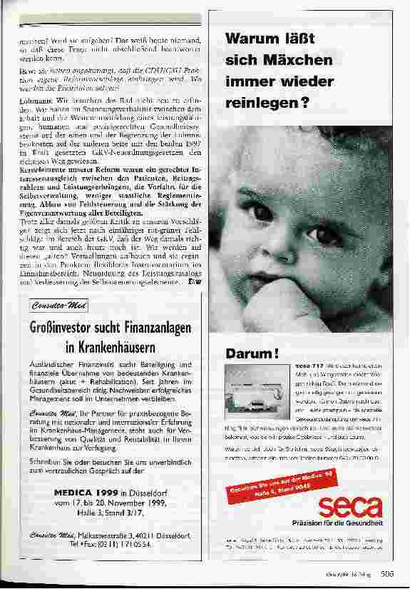 Vorschauseite 2: Diese Gesundheitsreform 2000 wird es nicht geben