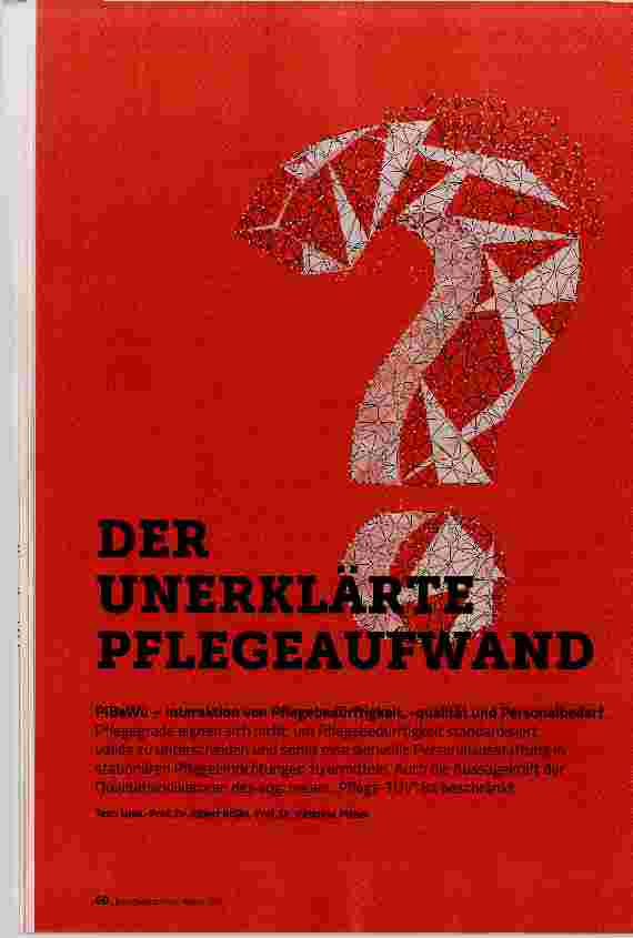 Vorschauseite 1: Der unerklärte Pflegeaufwand