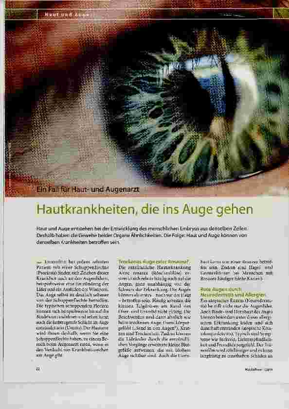 Vorschauseite 1: Hautkrankheiten, die ins Auge gehen