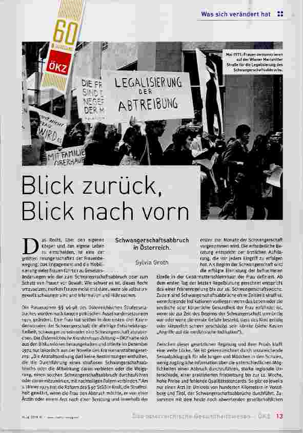 Vorschauseite 1: Blick zurück, Blick nach vorn