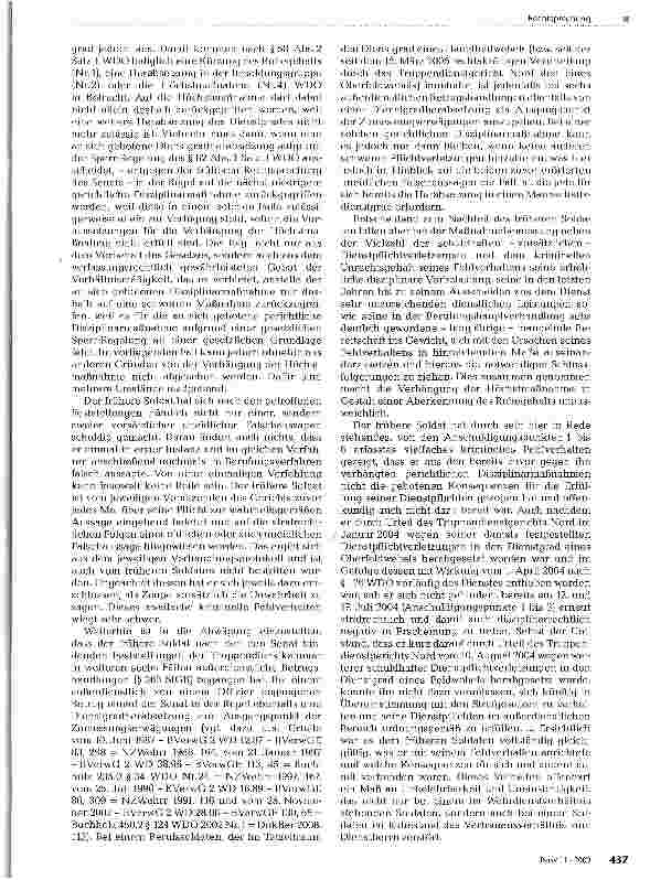 Vorschauseite 3: Höchstmaßnahme bei außerdienstliche Fehlverhalten (Betrug; uneidliche Falschaussage)