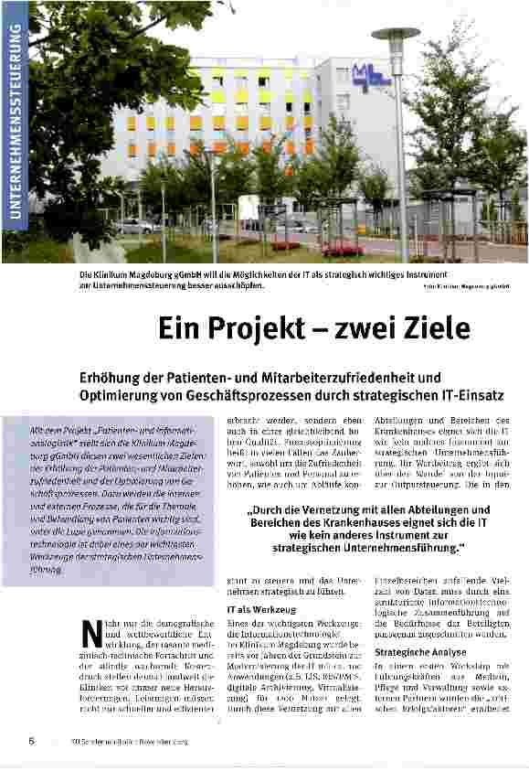 Vorschauseite 1: Ein Projekt - zwei Ziele