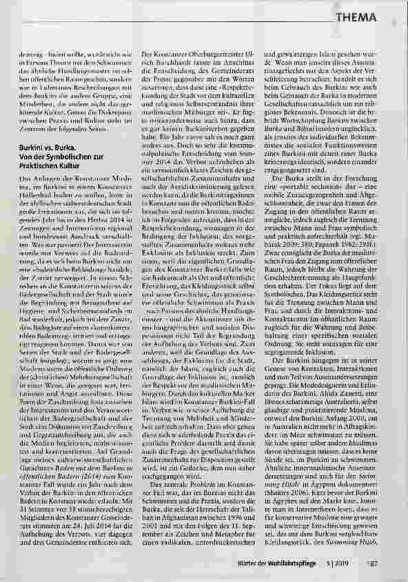 Vorschauseite 2: Der Burkíní und die Frage des Gesellschaftlichen Zusammenhalts