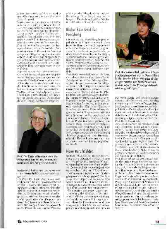 Vorschauseite 3: Wechsel im Vorsitz der Dekanekonferenz: Die Pflegewissenschaft geht in die zweite Runde