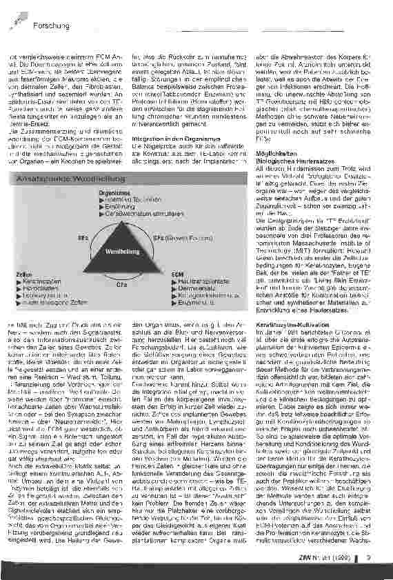 Vorschauseite 2: Tissue Engeneering Neue Chancen für eine aktive Wundbehandlung?