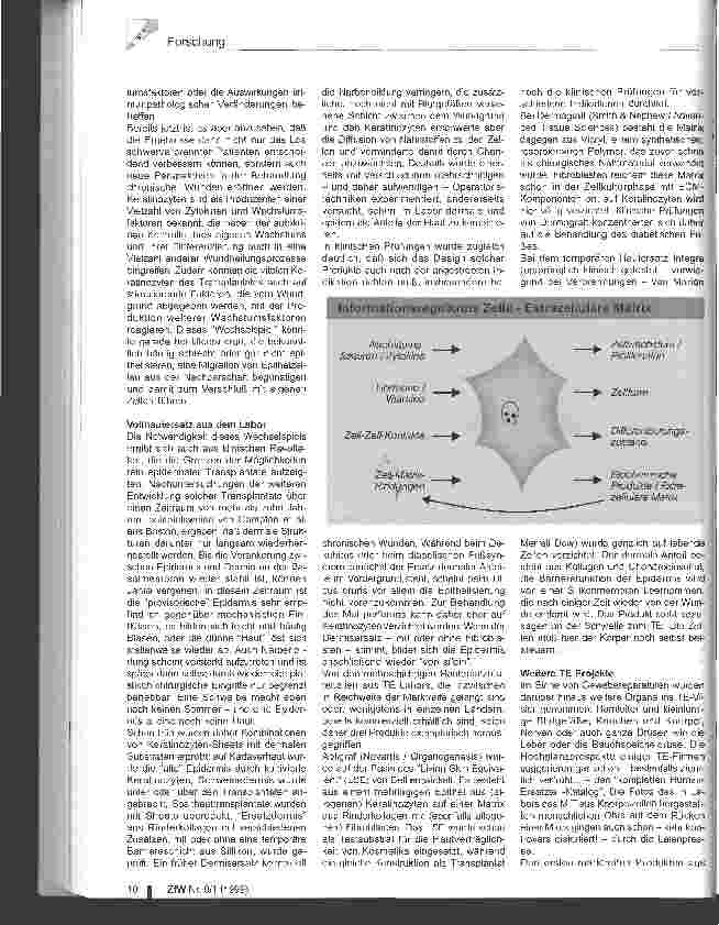 Vorschauseite 3: Tissue Engeneering Neue Chancen für eine aktive Wundbehandlung?
