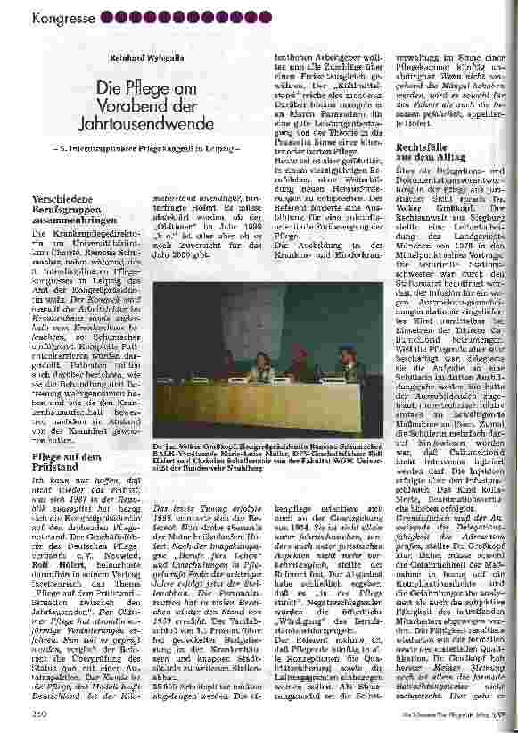 Vorschauseite 1: Die Pflege am Vorabend der Jahrtausendwende