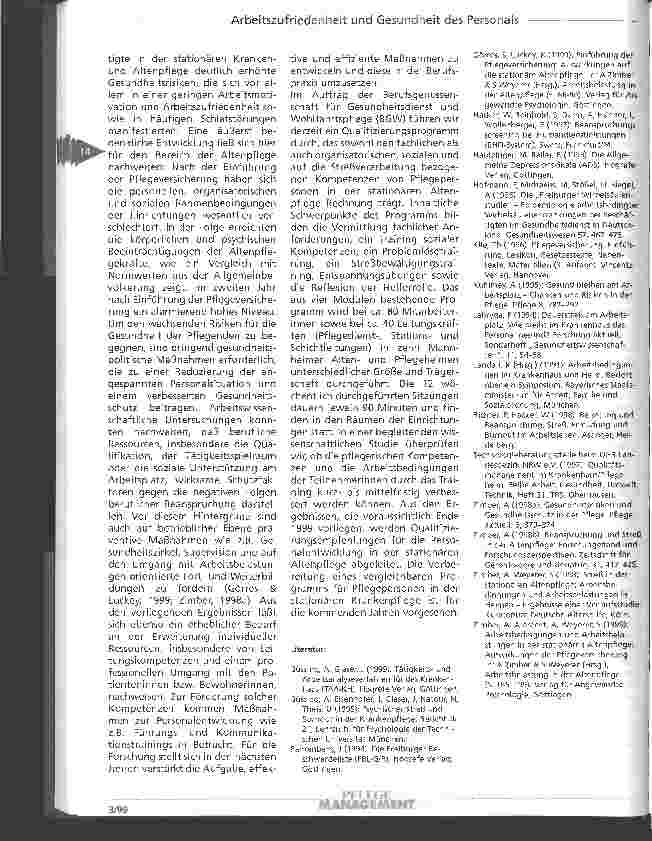 Vorschauseite 5: Arbeitszufriedenheit und Gesundheit des Pflegepersonals