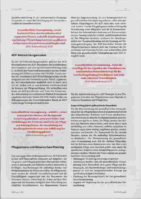 Vorschauseite 3: Der Auftrag der Pflegefachpersonen