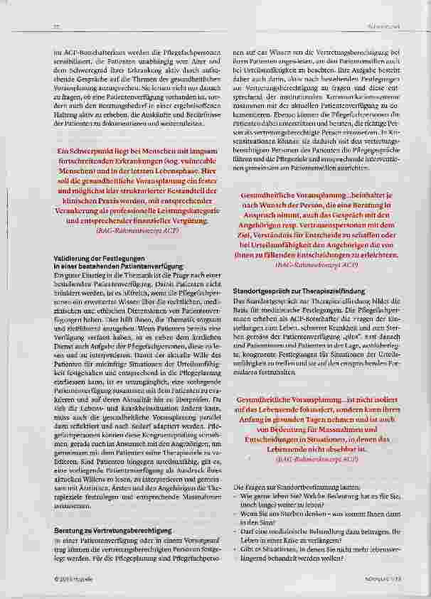 Vorschauseite 4: Der Auftrag der Pflegefachpersonen
