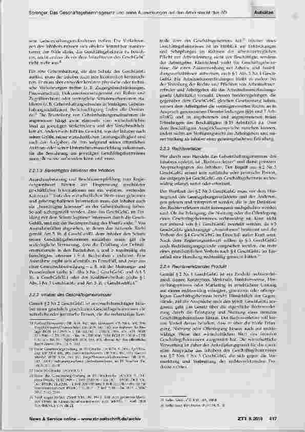 Vorschauseite 4: Das Geschäftsgeheimnisgesetz und seine Auswirkungen auf das Arbeitsrecht des öffentlichen Dienstes