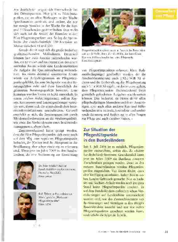 Vorschauseite 3: Pflegestützpunkte werden gebraucht