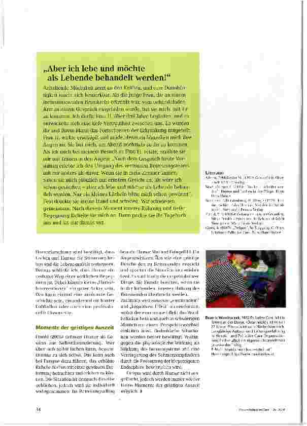 Vorschauseite 3: Erschöpft und müde, und das Lächeln wärmt