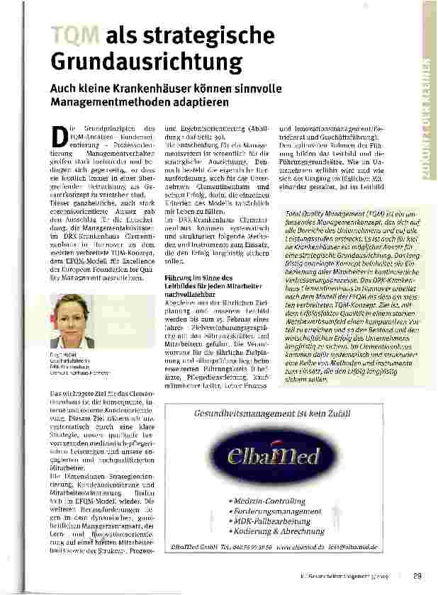 Vorschauseite 1: TQM als strategische Grundausrichtung