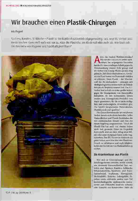 Vorschauseite 1: Wir brauchen einen Plastik-Chirurgen