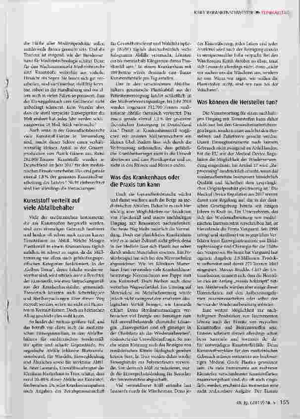 Vorschauseite 2: Wir brauchen einen Plastik-Chirurgen