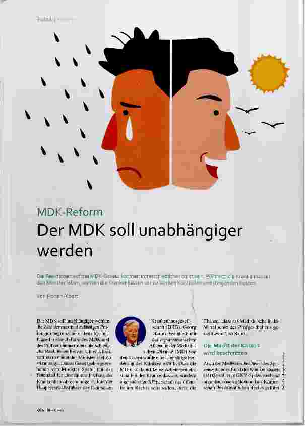 Vorschauseite 1: Der MDK soll unabhängiger werden