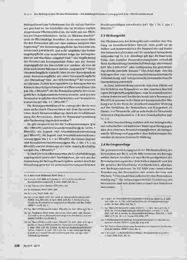 Vorschauseite 4: Das Beitragsverbot für den Personalrat Ein bundespersonalvertretungsgesetzlicher Pflichtentatbestand