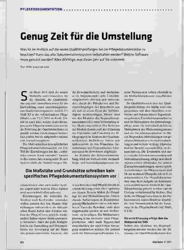 Vorschauseite 1: Genug Zeit für die Umstellung