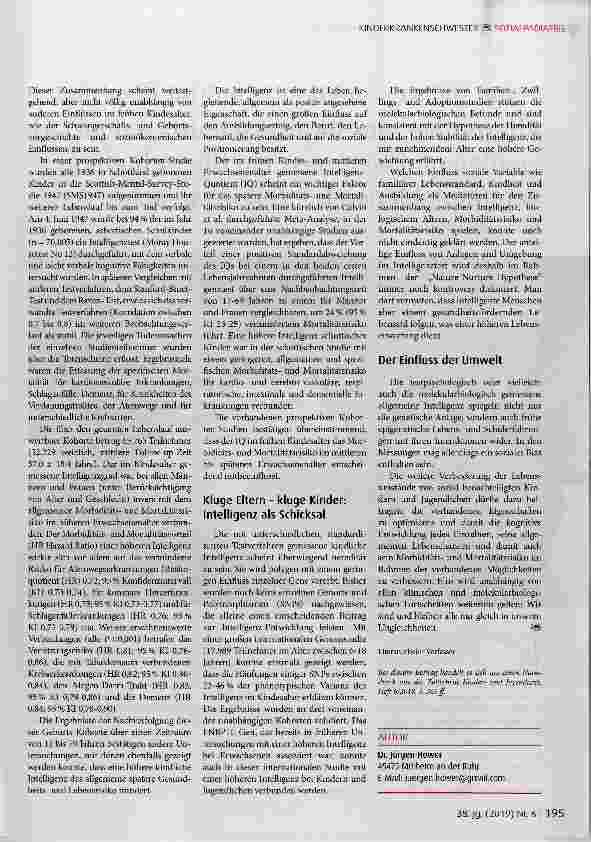 Vorschauseite 2: Kluge Kinder - langes Leben