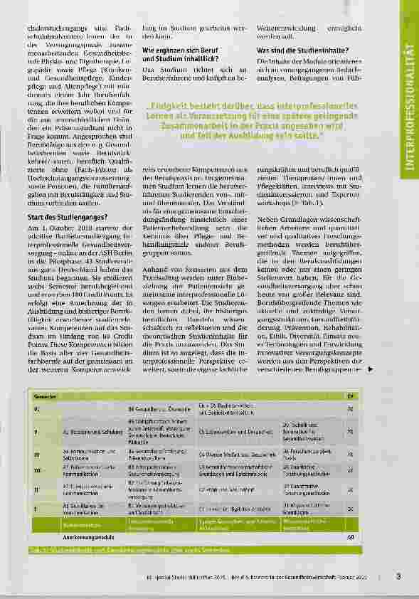 Vorschauseite 2: Interprofessionelle Zusammenarbeit studieren
