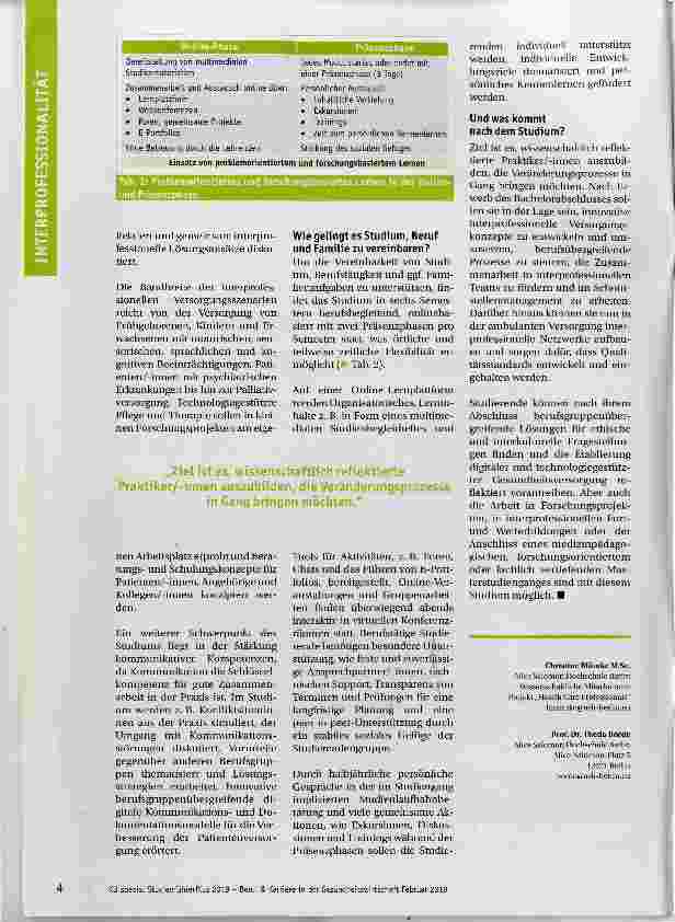 Vorschauseite 3: Interprofessionelle Zusammenarbeit studieren